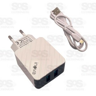 Carregador Turbo Com Cabo Iphone 2 USB 4.8A Inova CAR-5254A
