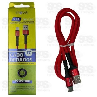 Cabo De Nylon Reforçado Type C 1 Metro Inova CBO-7547