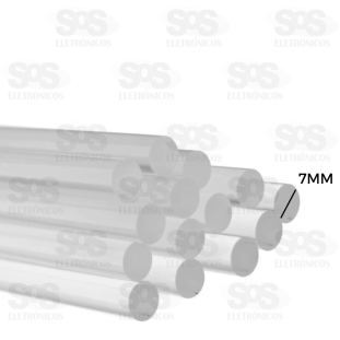 Bastão De Cola Quente Fino 8 Unidades 7x190mm Caerus CRS-1837