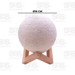 Difusor Umidificador de Ar Lua Com LED 1600ML B-Max BM052