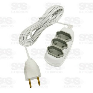 Extensão Tripla 5 Metros 2P Luster 2169