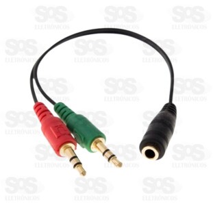 Cabo Adaptador P3 Fêmea Para P2 Macho Xtrad 2133