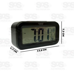 Relógio Digital Com Despertador e LED B-Max BM-R804