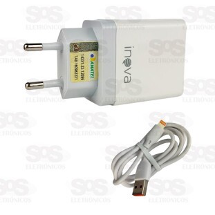 Carregador Rápido 20W Cabo Lightning Inova CAR-3166A