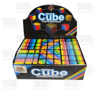 Cubo Mágico 6cm Arco Íris caixa com 6 Unidades Toy King TK-4153