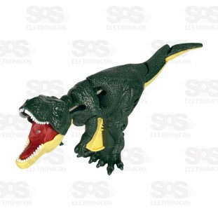 Dinossauro Articulável Com Luzes e Sons Toy King TK-AB6577