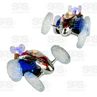 Carro Maluco Gira 360º Com Controle Remoto e Luzes Toy King TK-1574