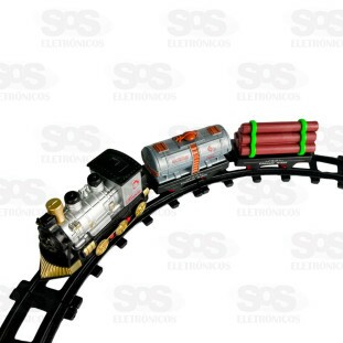 Conjunto Locomotiva Clássica 11 Peças Toy King TK-AB6368