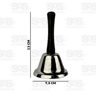 Campainha Sino De Mão 75MM Som Alto Clássico Caerus CRS-1871