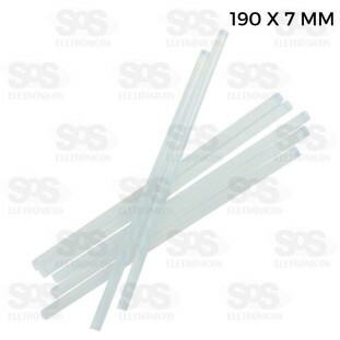 Bastão De Cola Quente Fino 12 Unidades 7x190mm Caerus CRS-1839