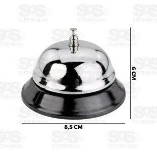 Sino Campainha De Mesa 85MM Som Alto Clássico Caerus CRS-1870