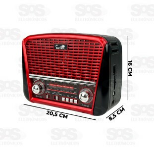 Rádio Retrô Com Lanterna 3 Bandas Eletromex EL-1302