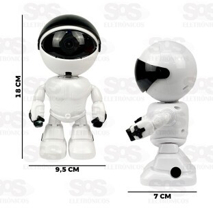 Robô Câmera Espiã Inteligente Wi-Fi Com Rastreamento JK-JQR01