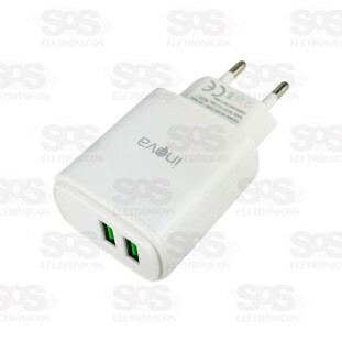 Carregador 2 USB 3.1A Com Cabo Lightning Inova CAR-3231A