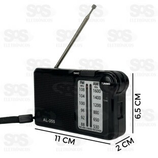 Mini Rádio De Bolso FM/AM 2 Bandas Retrô Altomex AL-355
