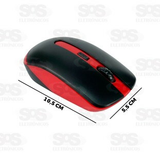 Mouse Óptico 2.4GHz Sem Fio 4 Botões Jiexin OS-431