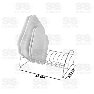 Escorredor de Pratos Aço Cromado 1807