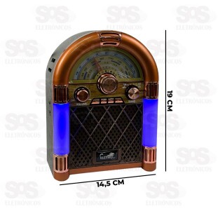 Rádio Retrô Jukebox 3 Bandas Eletromex EL-1309