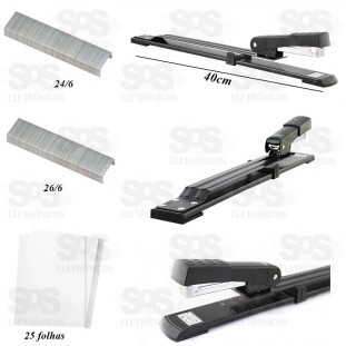 Grampeador Metal de Longo Alcance 25 Folhas B-Max BM-K06