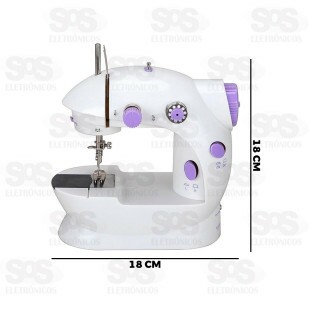 Mini Máquina de Costura Reta Com Pedal Portátil SM-202A
