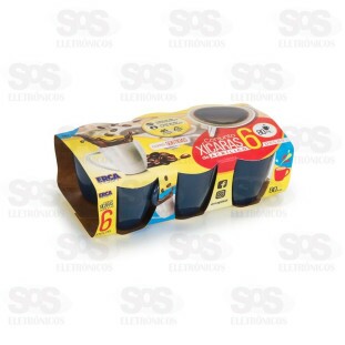 Conjunto Xícaras de Acrílico 80ml 6 Unidades Cores Variadas Ercaplast 2884