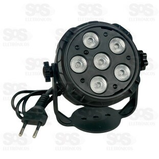 Projetor Canhão Strobo Para Festa 6 LED Com Controle Remoto GM-1006RS
