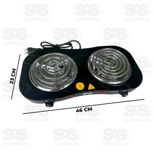 Fogareiro Elétrico 2 Bocas 127V 2500W Bak BK-FCE706