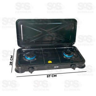 Fogareiro Camping à Gás 2 Bocas Bak BK-FGS2BOC