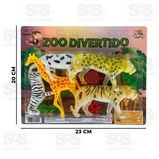 Conjunto Animais Selvagens Com Acessórios 10 Peças Toy King TK-AB5666