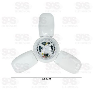 Lâmpada LED RGB Com Música 3 Hélices 35W X-Cell XC-GL-03B