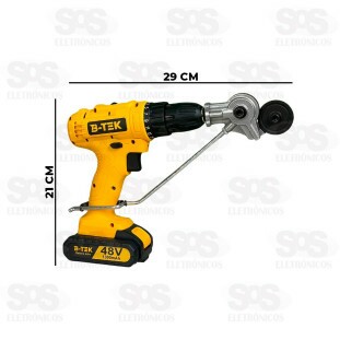 Parafusadeira Elétrica Com Cortador De Chapa 48V B-Tek BT-DZ41