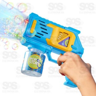 Metralhadora Arma Lança Bolhas De Sabão 12 Furos Toy King TK-AB7706