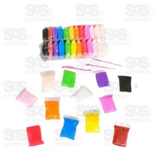 Massinha Pula Pula de E.V.A Com 12 Cores Toy King TK-PP02