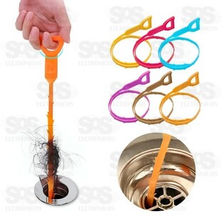 Desentupidor de Pia Coletor De Cabelo 49cm Top Útil TOP0887