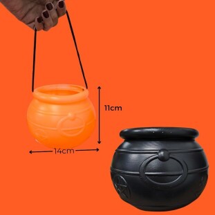 Caldeirão Com Alça Plastico Halloween 1989A