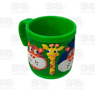 Caneca Infantil Emborrachada 3D 230ml Caerus CRS2887