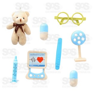 Kit Médico De Brinquedo Ursinho 8 Peças Toy King TK-AB4294