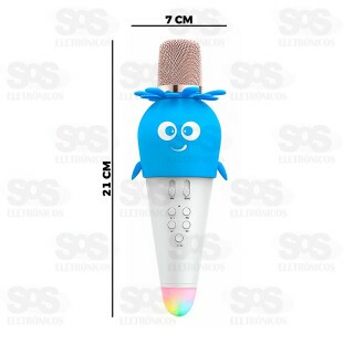 Microfone Sem Fio Cenourinha 15W Karaokê Eletromex EL-5012