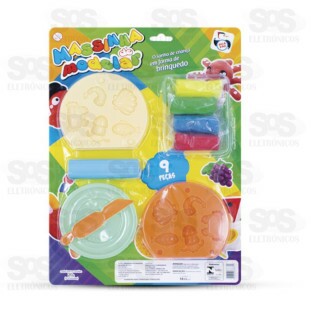 Conjunto Massinha De Modelar 9 peças Pica-Pau 3838