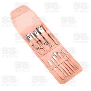 Kit Manicure Cortador De Unha 12 Peças Eletromex EL-1552