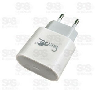 Fonte Carregador De Parede Type C 30W 6.1A Eletromex EL-4005
