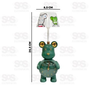 Luminária Com Relógio Articulável Ursinho Altomex AL-1898