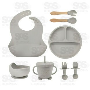 Kit Papinha De Silicone Baby Ursinho 8 Peças Caerus CRS-2189