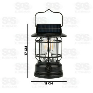 Lampião Com Energia Solar Luminária Altomex AL-B1299