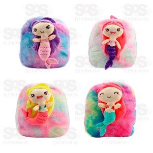 Mochila Infantil Sereias Pelúcia BBR Toys R3305