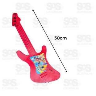 Guitarra Infantil 30cm Cores Variadas Na Solapa 356S