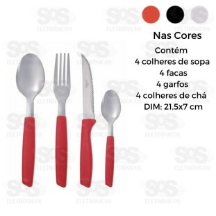 Jogo de Talheres Inox 16 Peças Caerus CRS-2670