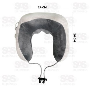 Massageador Almofada De Pescoço Recarregável 3 Níveis B-Max BM-F1027