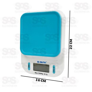 Balança Digital De Cozinha Até 15Kg B-Max BM-A23