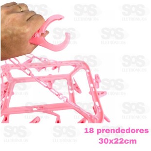 Mini Varal Dobrável Com 18 Prendedores Top Útil TOP1652